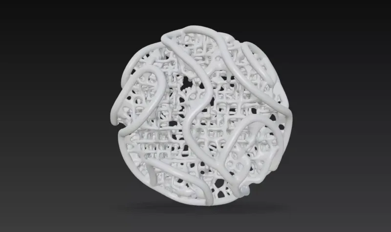 Modèle d'impression 3D basé sur des fractales mathématiques 